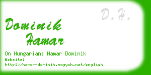 dominik hamar business card